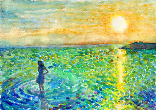 Sunset across the bay
